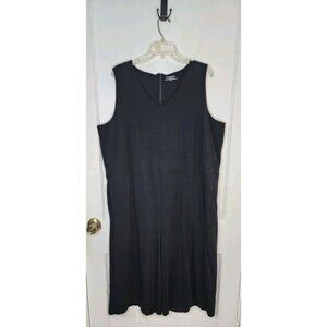 Eileen Fisher Culotte Black Jumpsuit Size 2X Crop Wide Leg $298